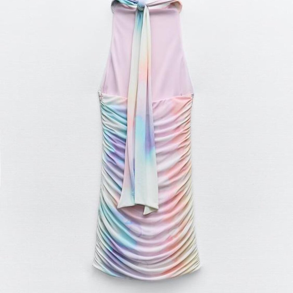 ZARA SS24 SHORT PRINTED TULLE DRESS 3071/001 016/331 - Picture 6 of 8